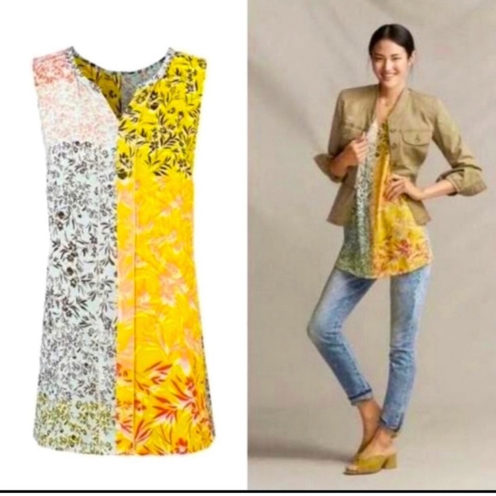 Cabi Golden Glow Split Blouse #5547 Size Small